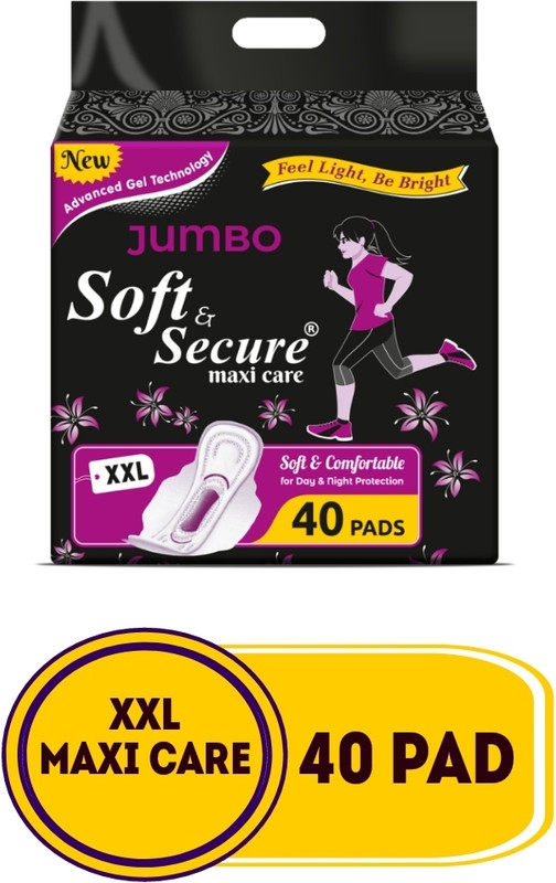 SOFT & SECURE DRY FEEL XXL SANITARY PAD FOR WOMEN WITH LEAKAGE PROTECTION & QUICK ABSORPTION SANITARY PAD Sanitary Pad