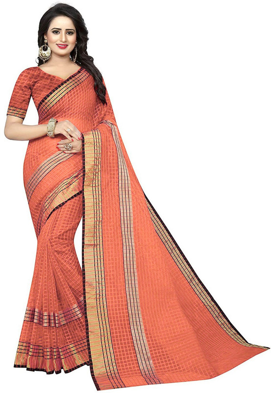 SAMAI Self Design Bollywood Cotton Blend Saree
