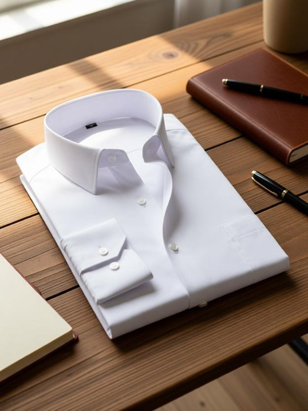 balino Men Solid Casual White Shirt