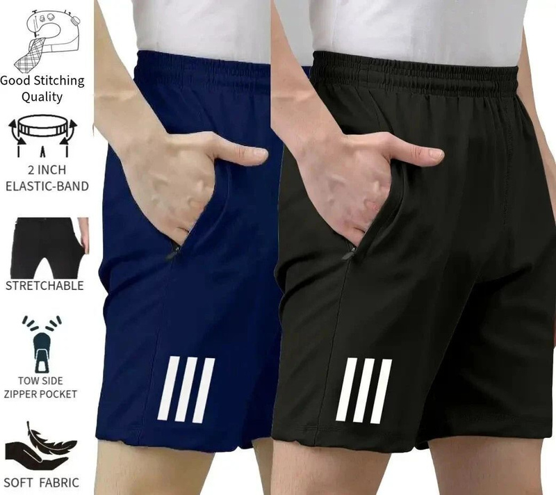 enstore Self Design Men Multicolor Basic Shorts