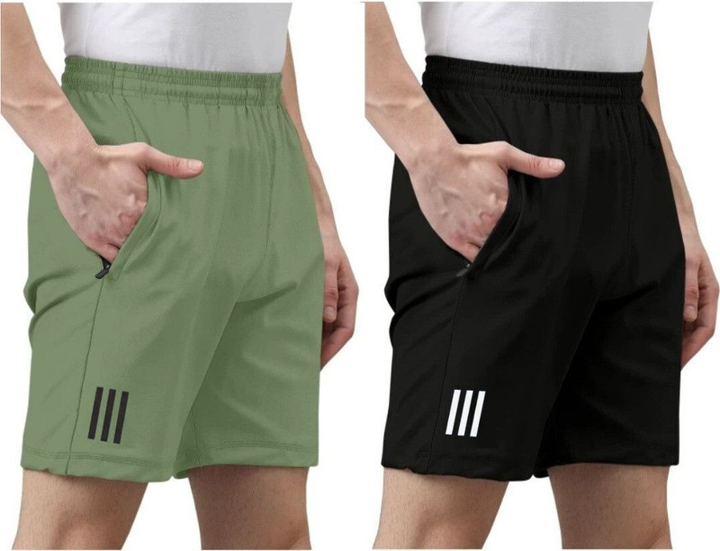 enstore Self Design Men Multicolor Basic Shorts