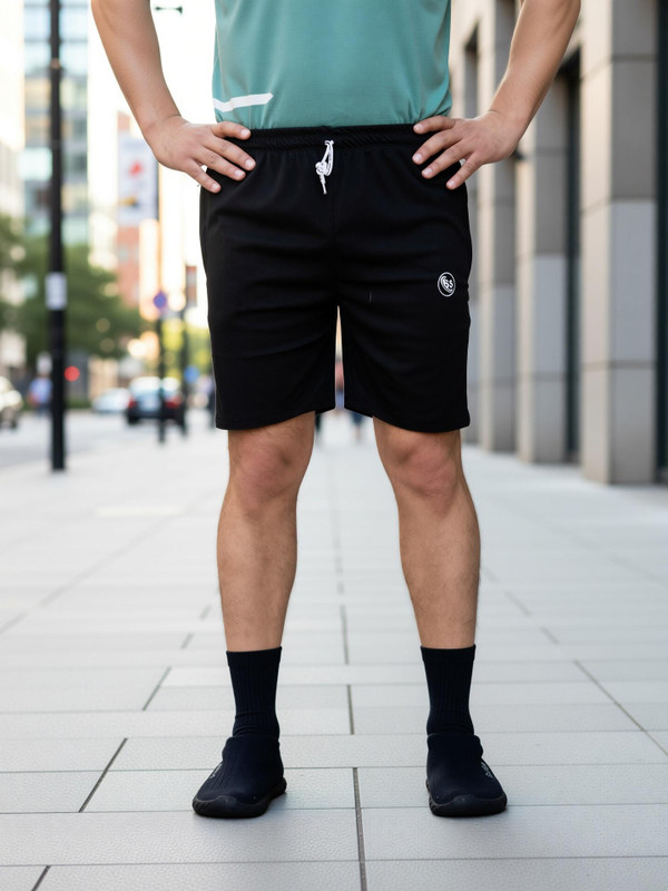 IRCON Solid Men Black Regular Shorts