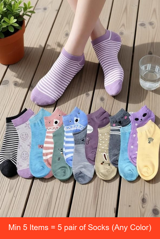 LeafBlu Men & Women Graphic Print, Printed, Striped, Self Design Ankle Length, Low Cut, Peds/Footie/No-Show