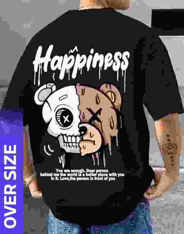 FUNKY TEES Graphic Print Men Black T-Shirt