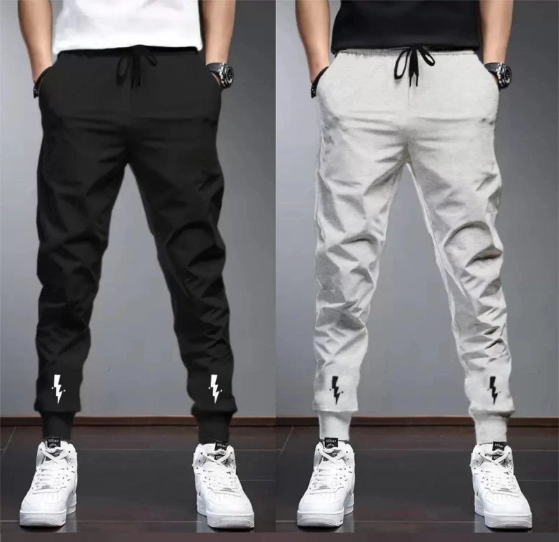 RUSKSUN Chevron/Zig Zag Men Black, Grey Track Pants