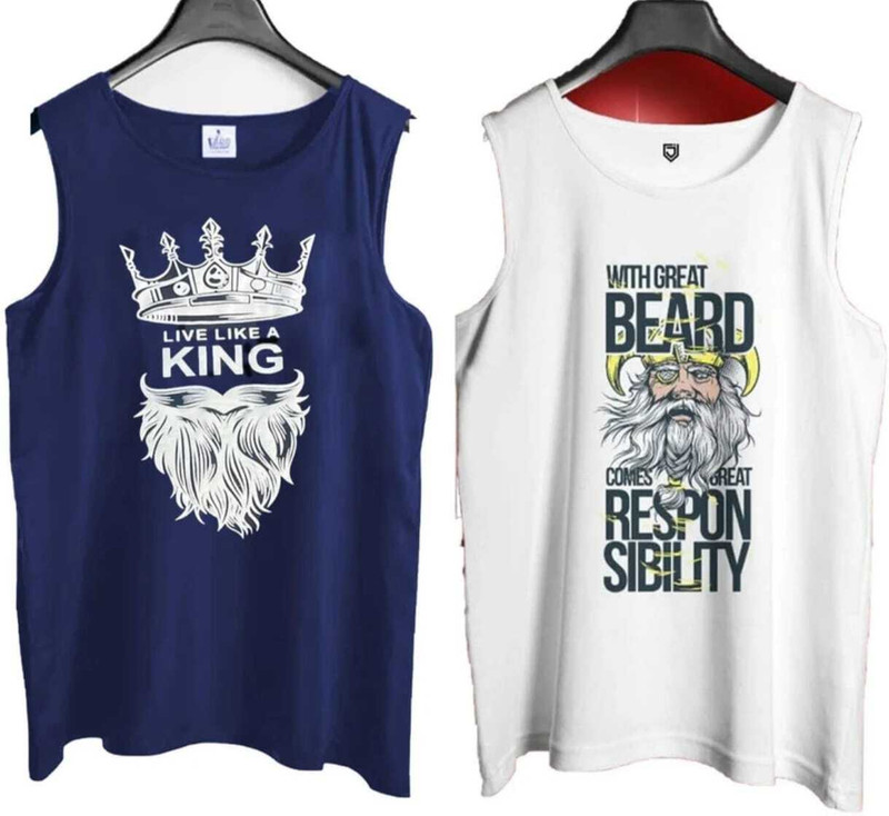DevilsonS Poly Cotton Fabric Gym Vest