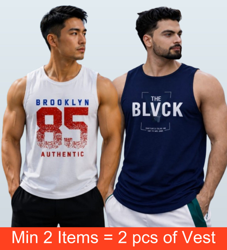 DevilsonS Poly Cotton Fabric Gym Vest