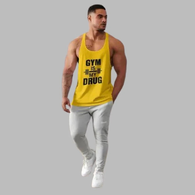 UNIFRINGE Polyester Blend Fabric Gym Vest
