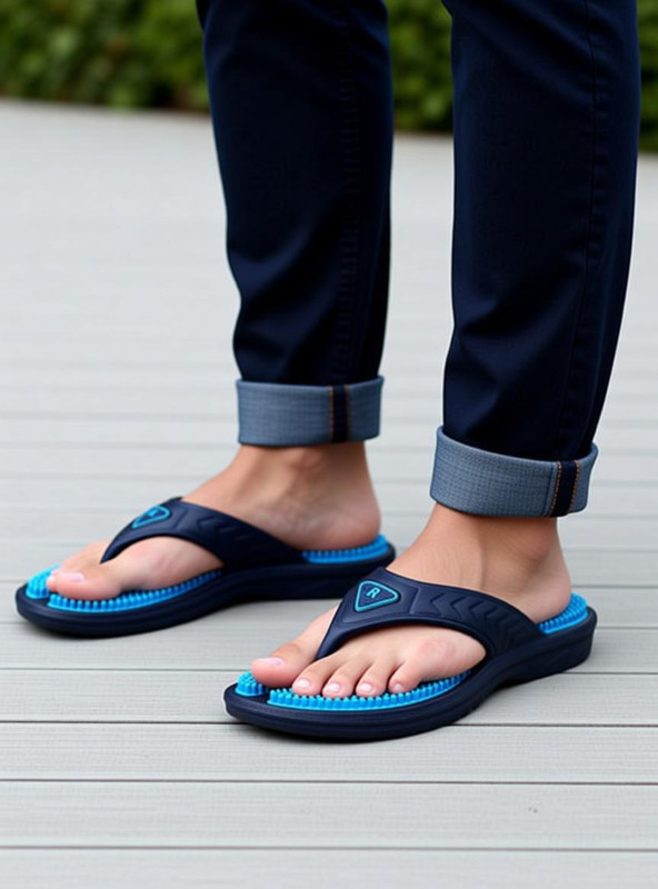 Keneye Men's Accupressure Comfortable Non-Slip Slipper Flip Flops