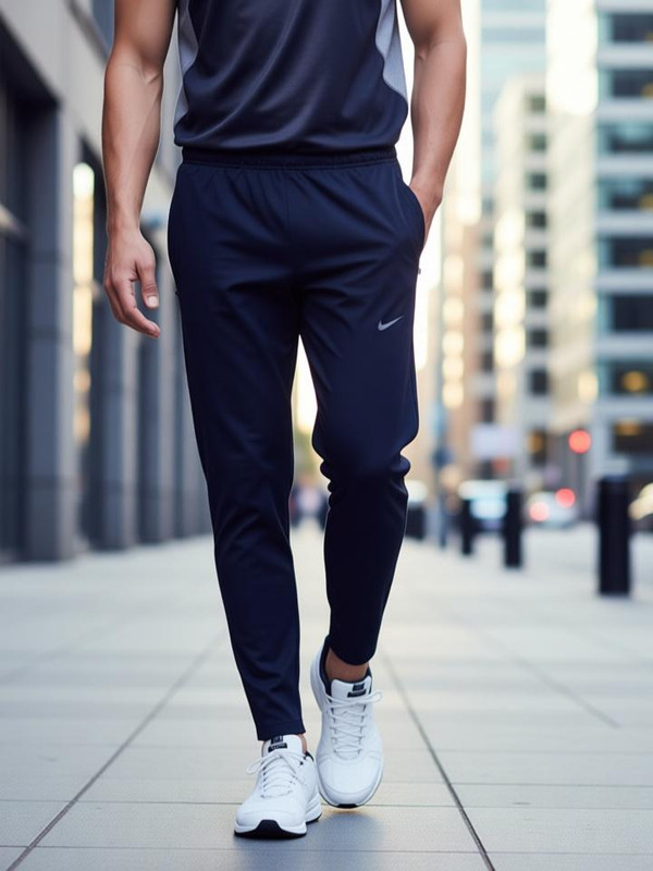 ShopGlobal Men Blue Track Pants