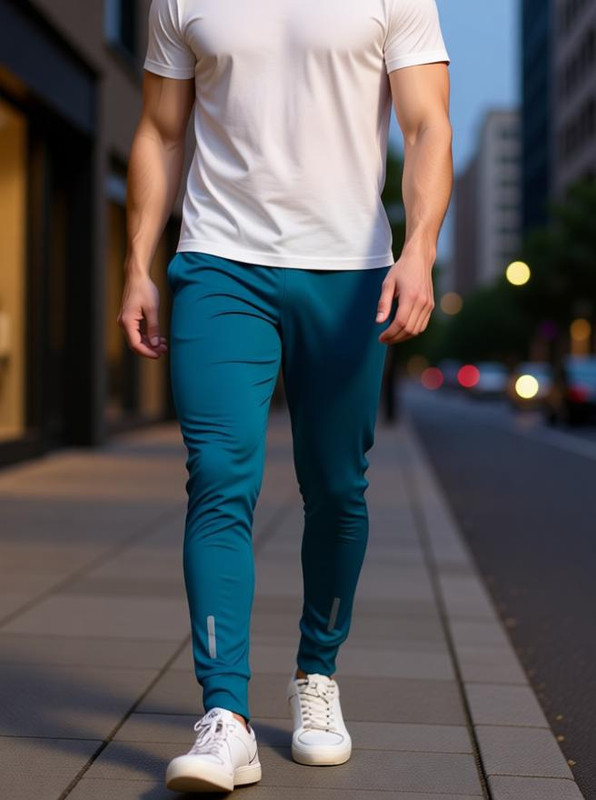 FESIZA Solid Men Blue, Light Green Track Pants