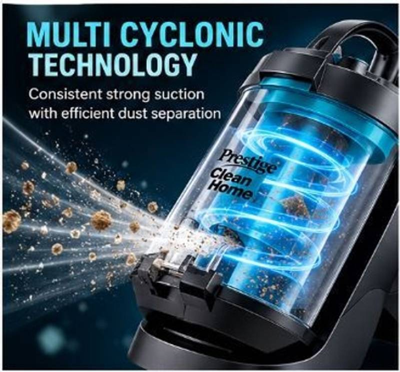 Prestige CleanHome Typhoon 11 Bagless Vacuum Cleaner, 1600 Watts Wet & Dry Vacuum Cleaner - Photo 2