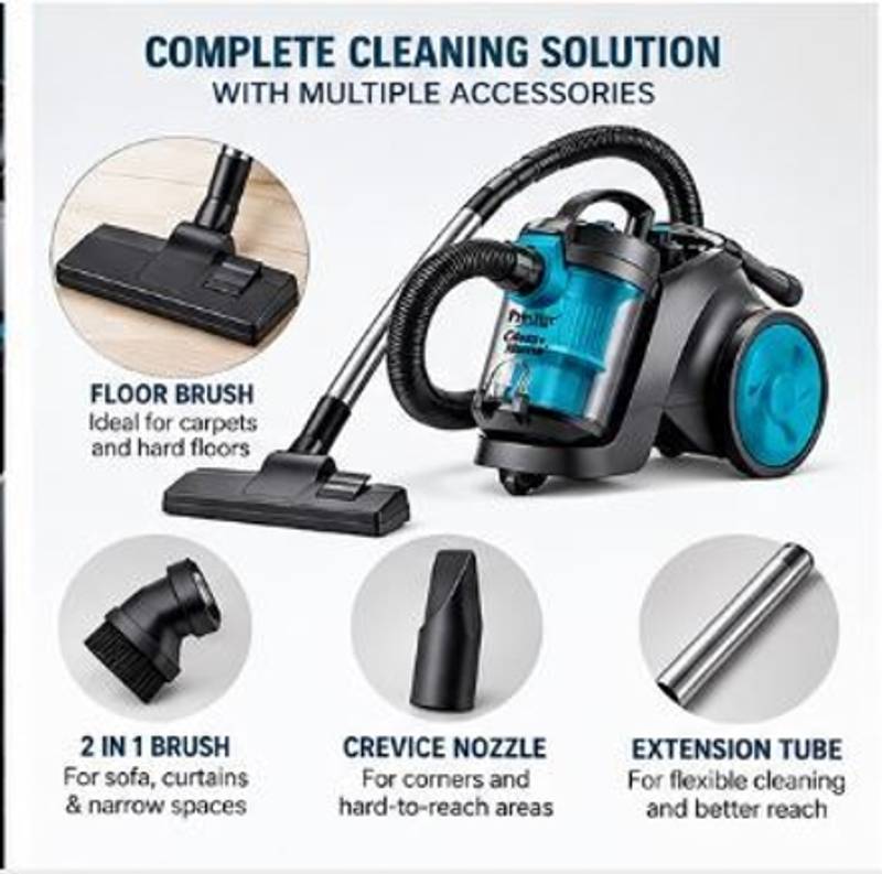 Prestige CleanHome Typhoon 11 Bagless Vacuum Cleaner, 1600 Watts Wet & Dry Vacuum Cleaner - Photo 3