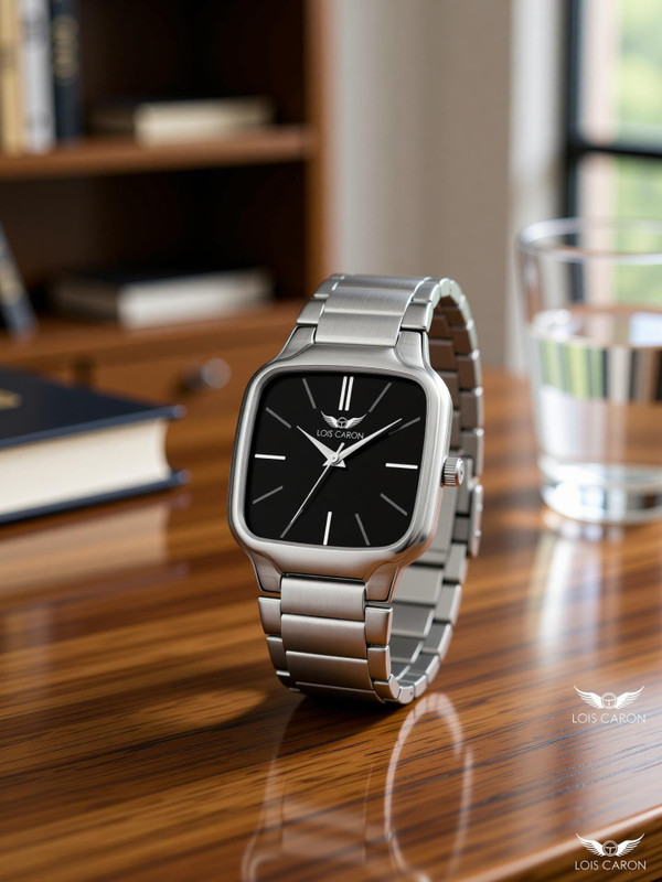 LOIS CARON LCSS-4320 Elegant Series Square Analog Quartz For Men/Boys Wrist watch Analog Watch Analog Watch  - For Men