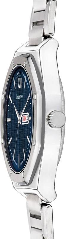 LIMESTONE HEXA Designer Screw Series | Day & Date Functioning | Stainless Steel | Quartz Analog Watch - For Men - Photo 5
