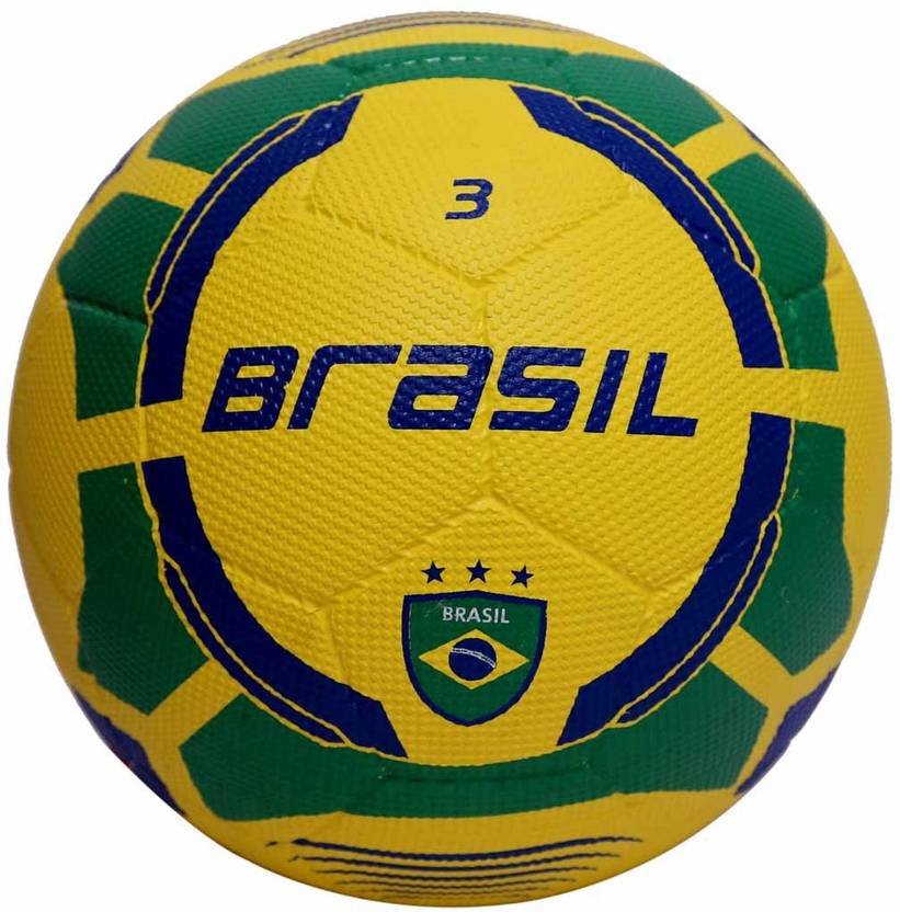 Vector X Brasil Rubber Moulded Football Size: 3 Pack of 1, Green, Yellow Vector X Footballs