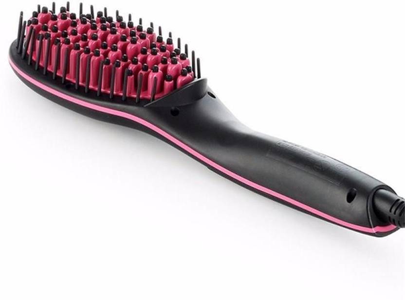 Hairinstyler Simply Straight Ceramic Brush with Lcd Display DF990 Hair Straightener Black Hairinstyler Hair Straighteners