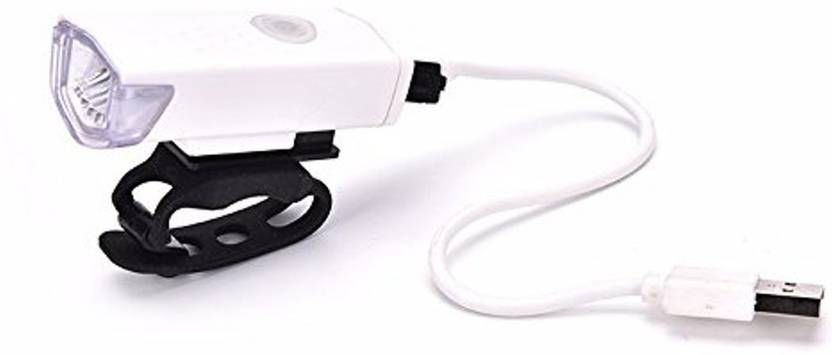AVB Rechargeable 3 Function Water Proof with USB for Bycle Byke LED Front Light White AVB Lights