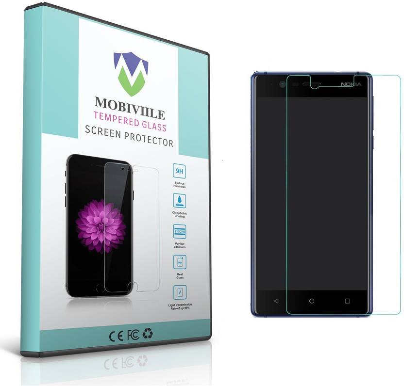MOBIVIILE Tempered Glass Guard for Nokia 3 Pack of 1 MOBIVIILE Screen Guards