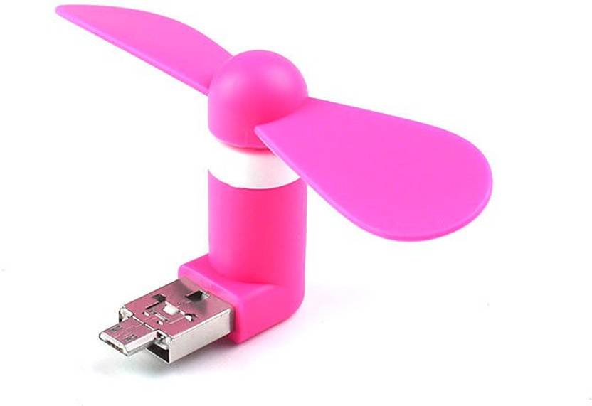 Trost For all Sartphones, Powerbank and laptops OTG + For all Sartphones, Powerbank and laptops OTG + USB Fan Pink