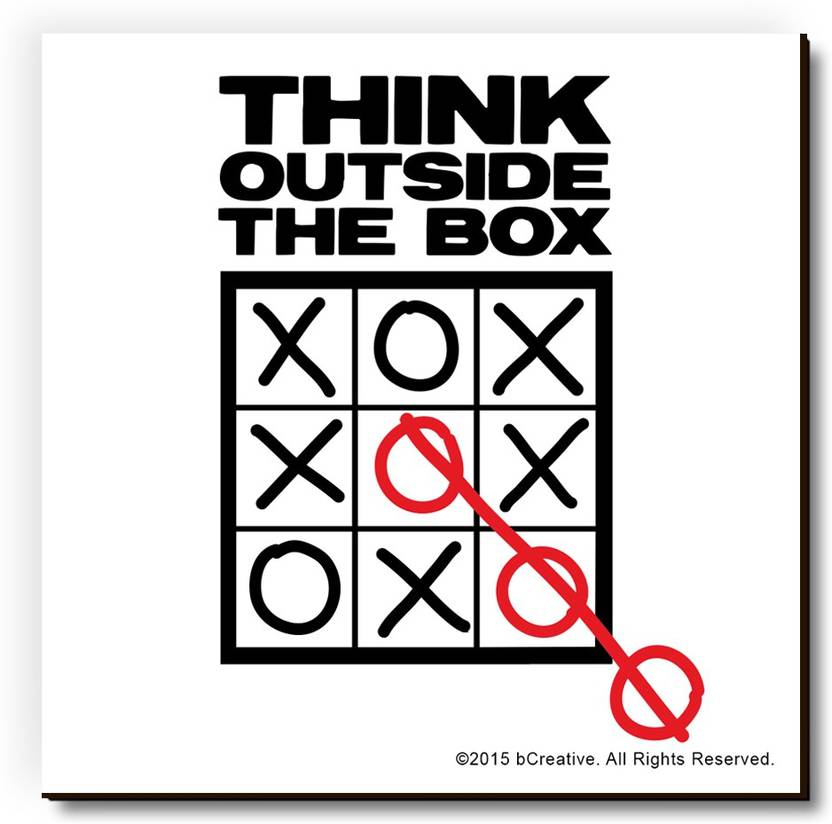 bCreative Think Outside The Box Fridge Magnet, Door Magnet Pack of 1 Multicolor