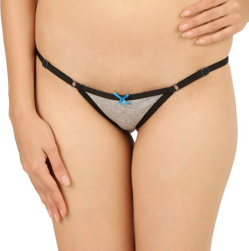 Vaishna Women Bikini Black, Grey Panty Pack of 1 Vaishna Women's Panties