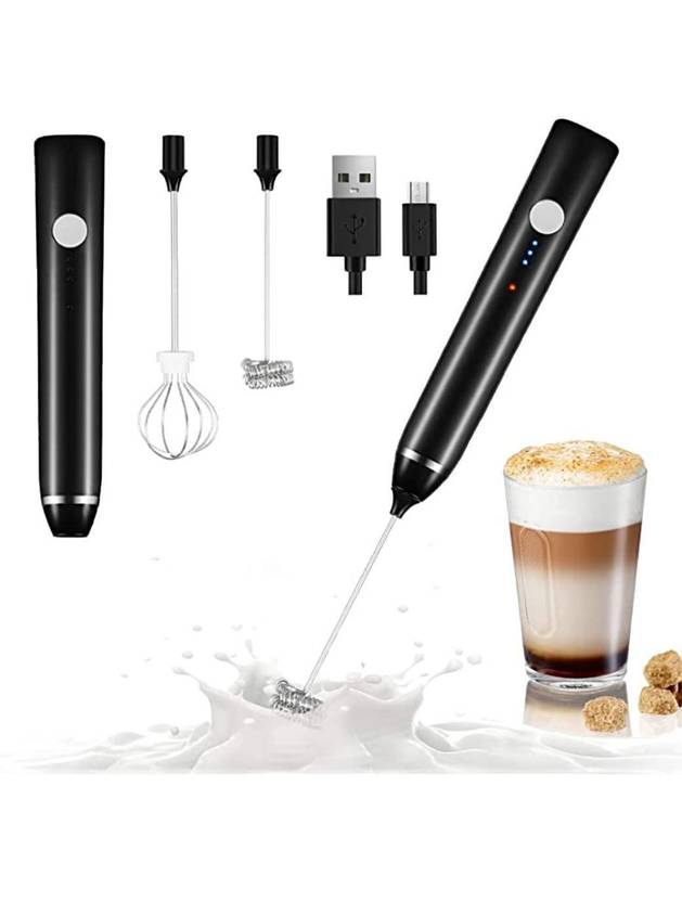 Zulay Kitchen Milk Frother USB Rechargeable Electric Coffee Beater/Maker