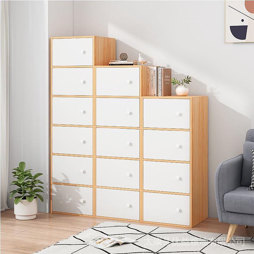 Sasimo 6-Door 6-Shelf Closet Engineered Wood Collapsible Cupboard PC Collapsible Wardrobe