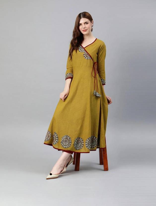 Ikrass Women Solid Anarkali Kurta