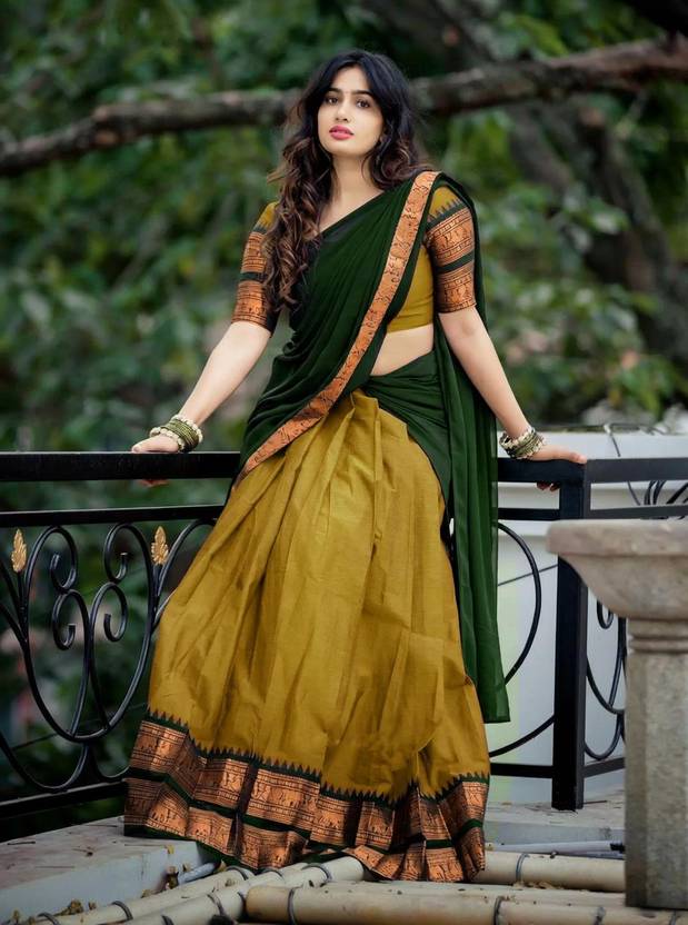 Pavitraa sarees Solid Semi Stitched Lehenga Choli