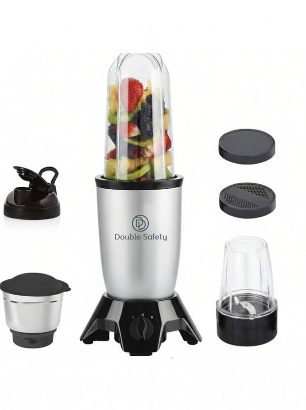 Double Safety Nutri Go Blender 3 Jars 500 watts heavy duty motor 500 W Mixer Grinder