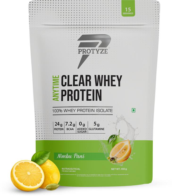 Protyze Anytime Clear Whey Isolate - 450 g, Nimbu Pani product pack