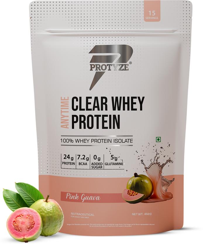 Protyze Anytime Clear Whey Isolate - 450 g, Pink Guava product pack