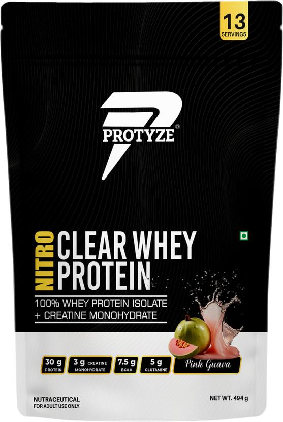 Protyze Nitro Clear Whey Isolate - 494 g, Pink Guava product pack