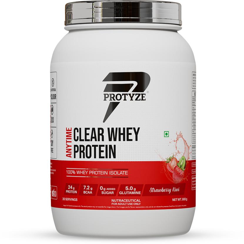 Protyze Anytime Clear Whey Isolate - 900 g, Strawberry kiwi product pack
