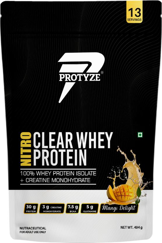 Protyze Nitro Clear Whey Isolate - 494 g, Mango product pack