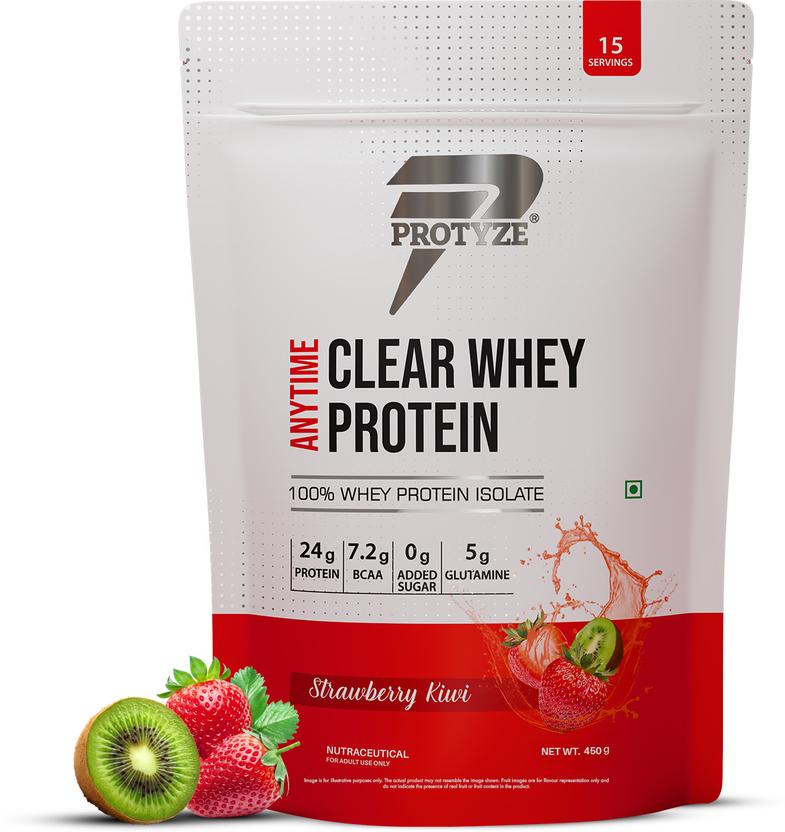 Protyze Anytime Clear Whey Isolate - 450 g, Strawberry kiwi product pack
