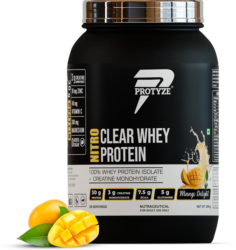 Protyze Nitro Clear Whey Isolate - 988 g, Mango product pack