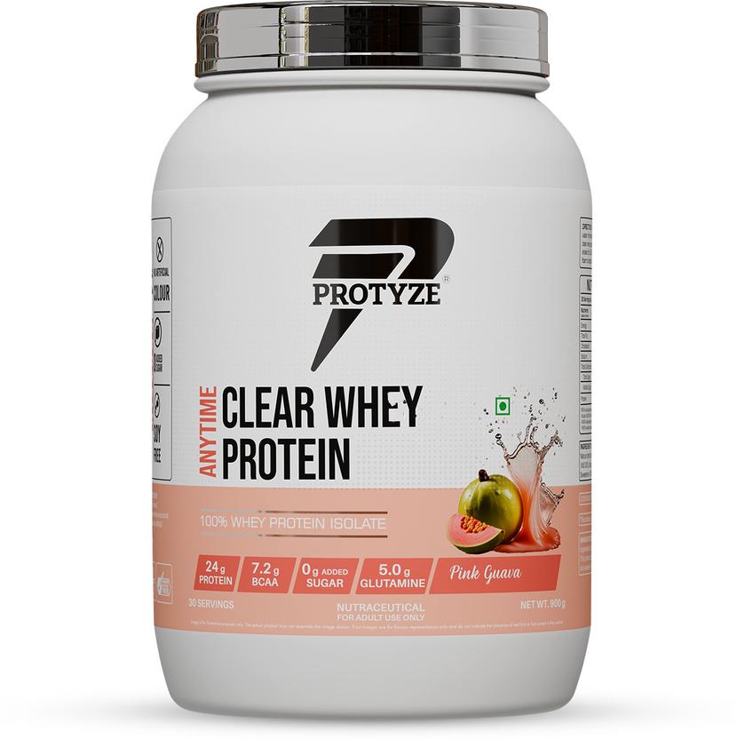 Protyze Anytime Clear Whey Isolate - 900 g, Pink Guava product pack
