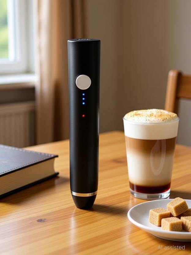 Zulay Kitchen Milk Frother Handheld USB Rechargeable Coffee Beater/Maker