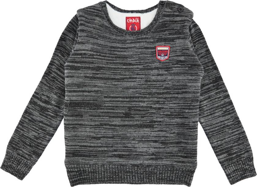 Chalk by Pantaloons Girls Cotton Blend Top Grey, Pack of 1